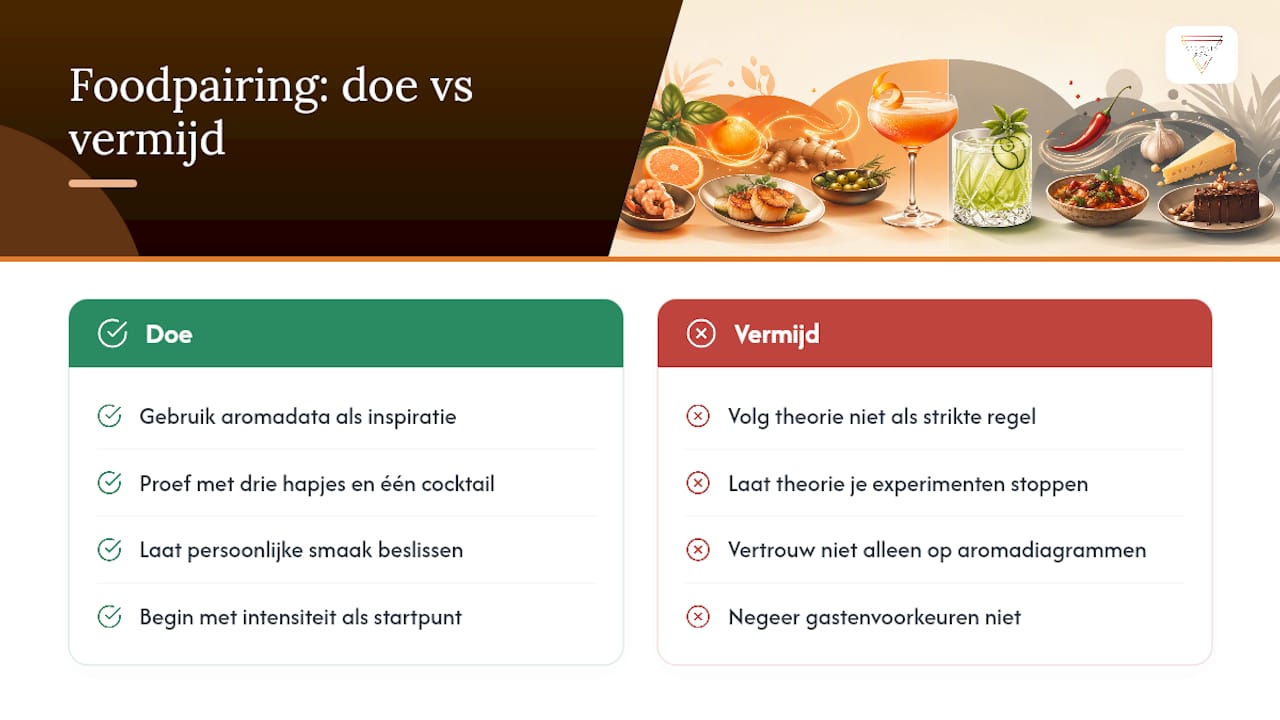 Wat mensen onderschatten aan foodpairing bij cocktails — overview diagram