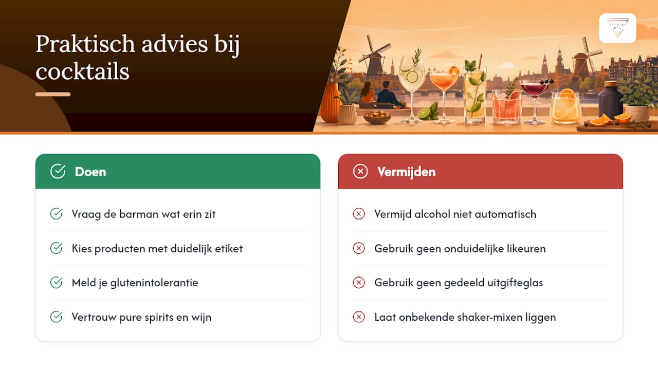 Waarom de meeste adviezen over glutenvrije cocktails te voorzichtig zijn — overview diagram