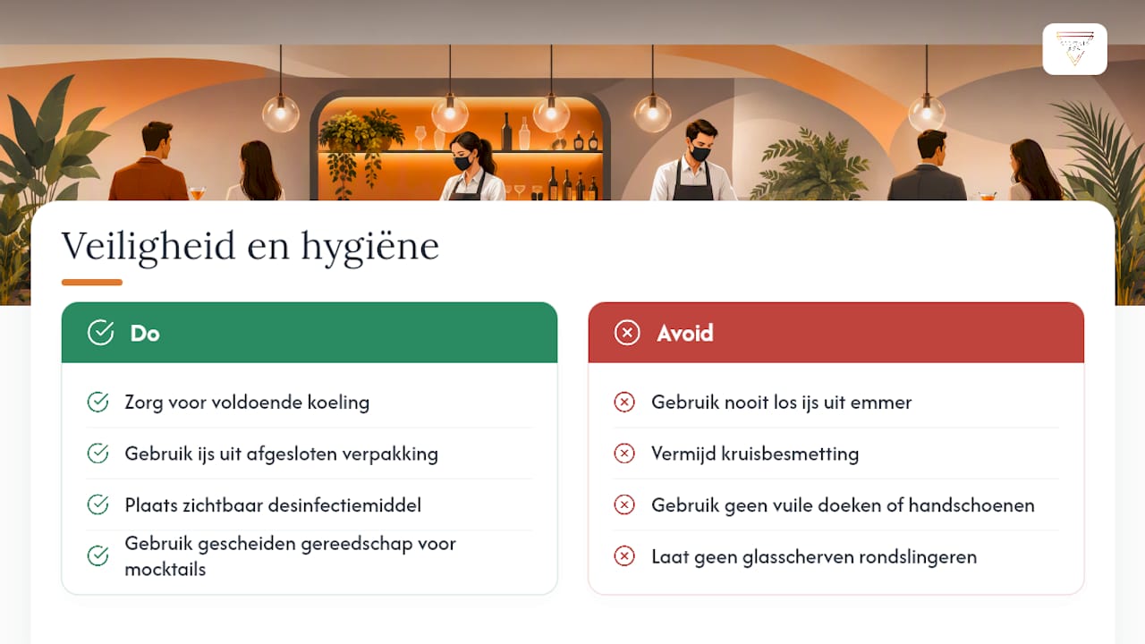 Sécurité et hygiène lors du service sur votre stand — diagramme d'aperçu