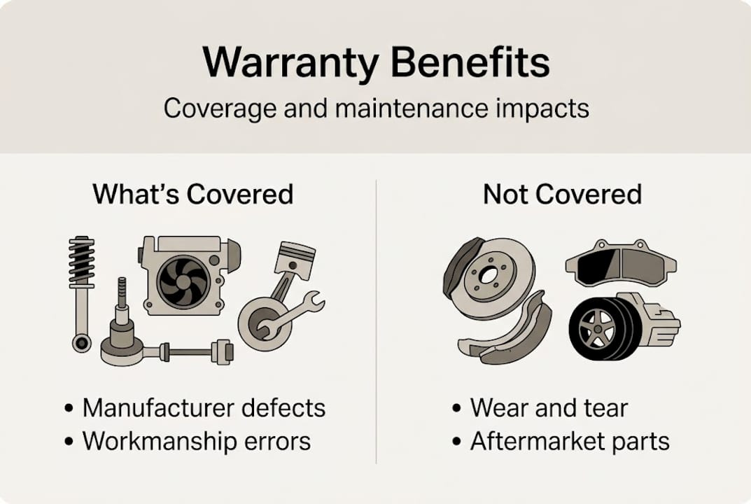 Infographic about warranty coverage details
