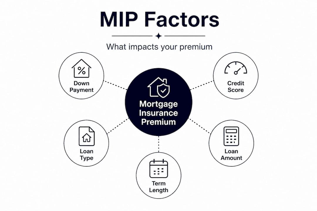 Infographic showing mortgage insurance premium factors