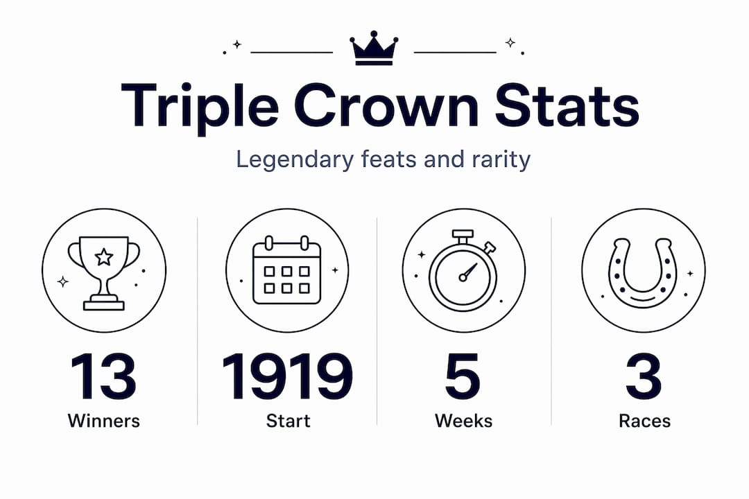Infographic highlighting Triple Crown statistics