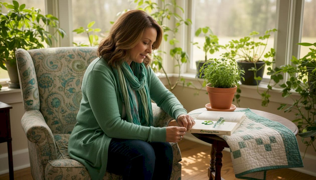 Adult daughter supports aging mother at home