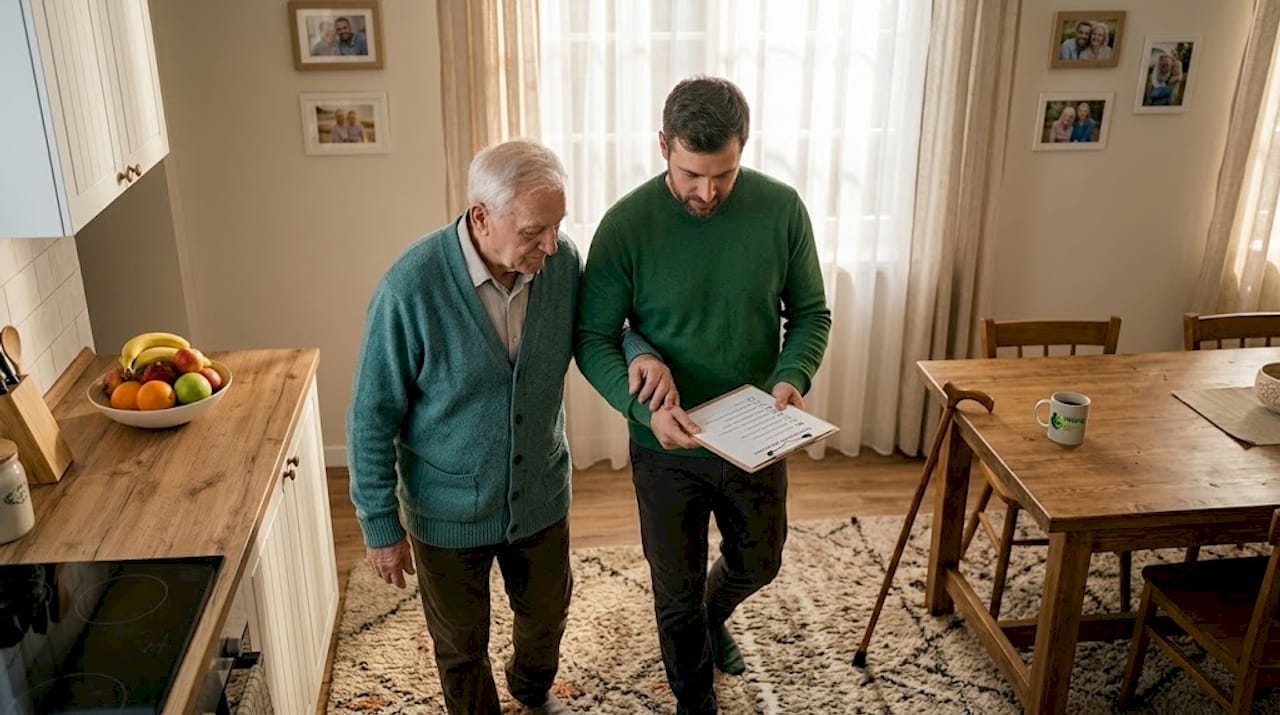 Assessing elderly father's needs at home