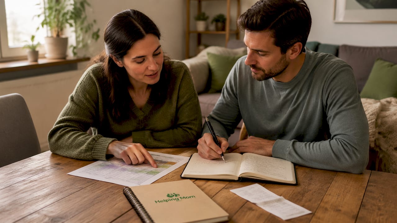 Siblings coordinating caregiving medication log