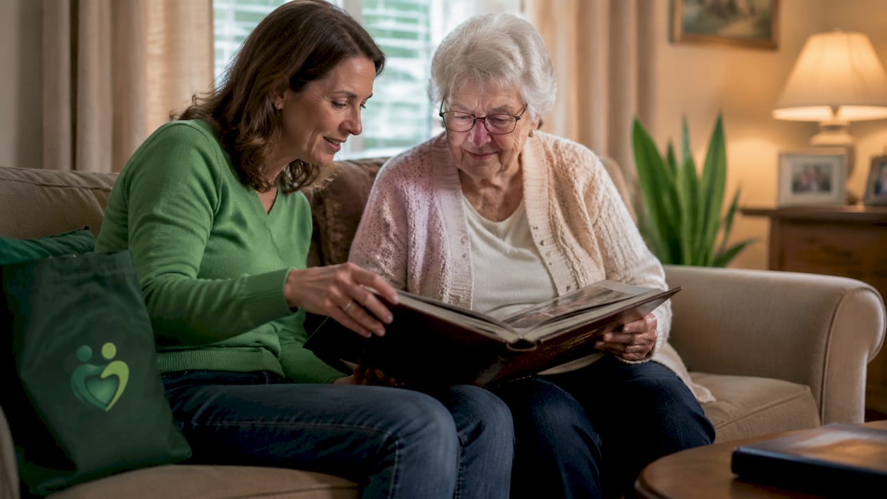 Adult siblings discussing caregiving responsibilities