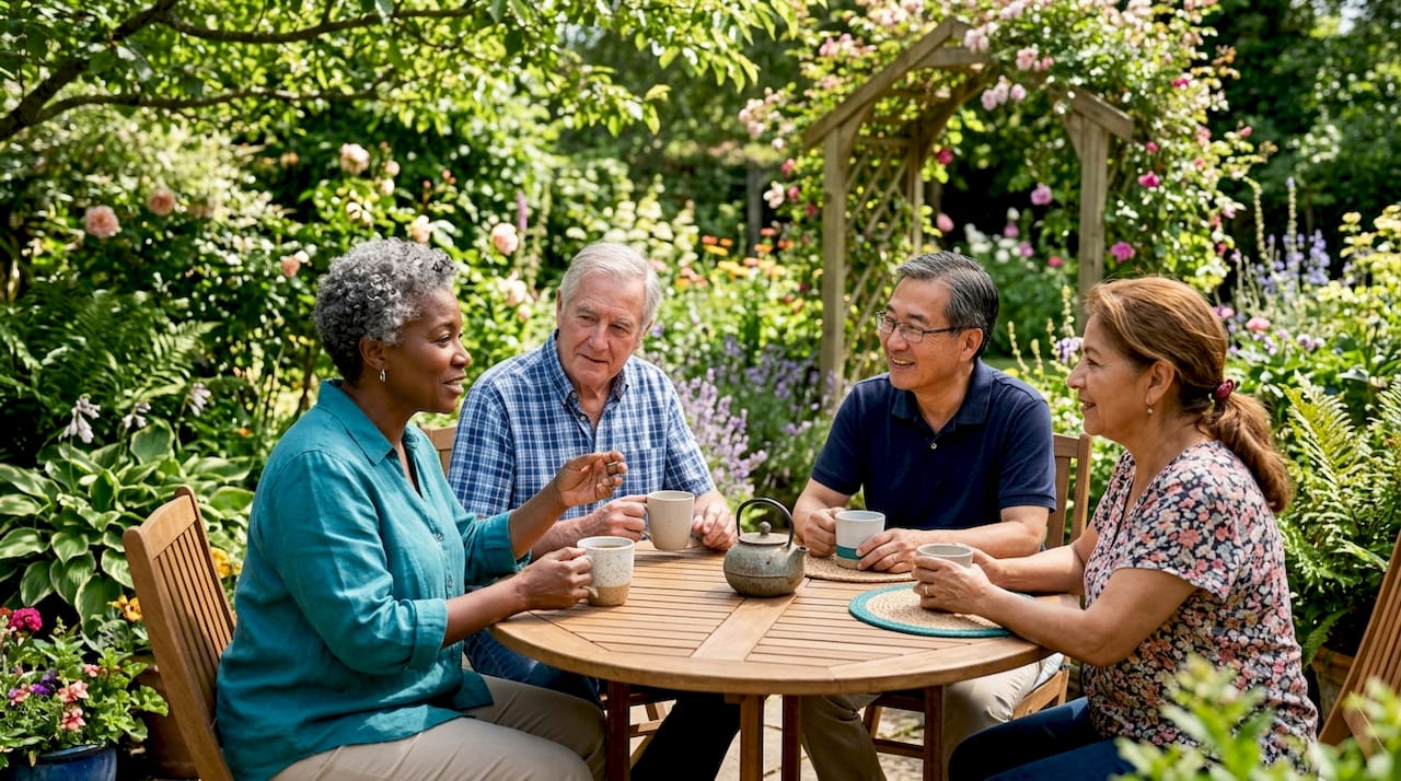 Support circle group meeting indoors