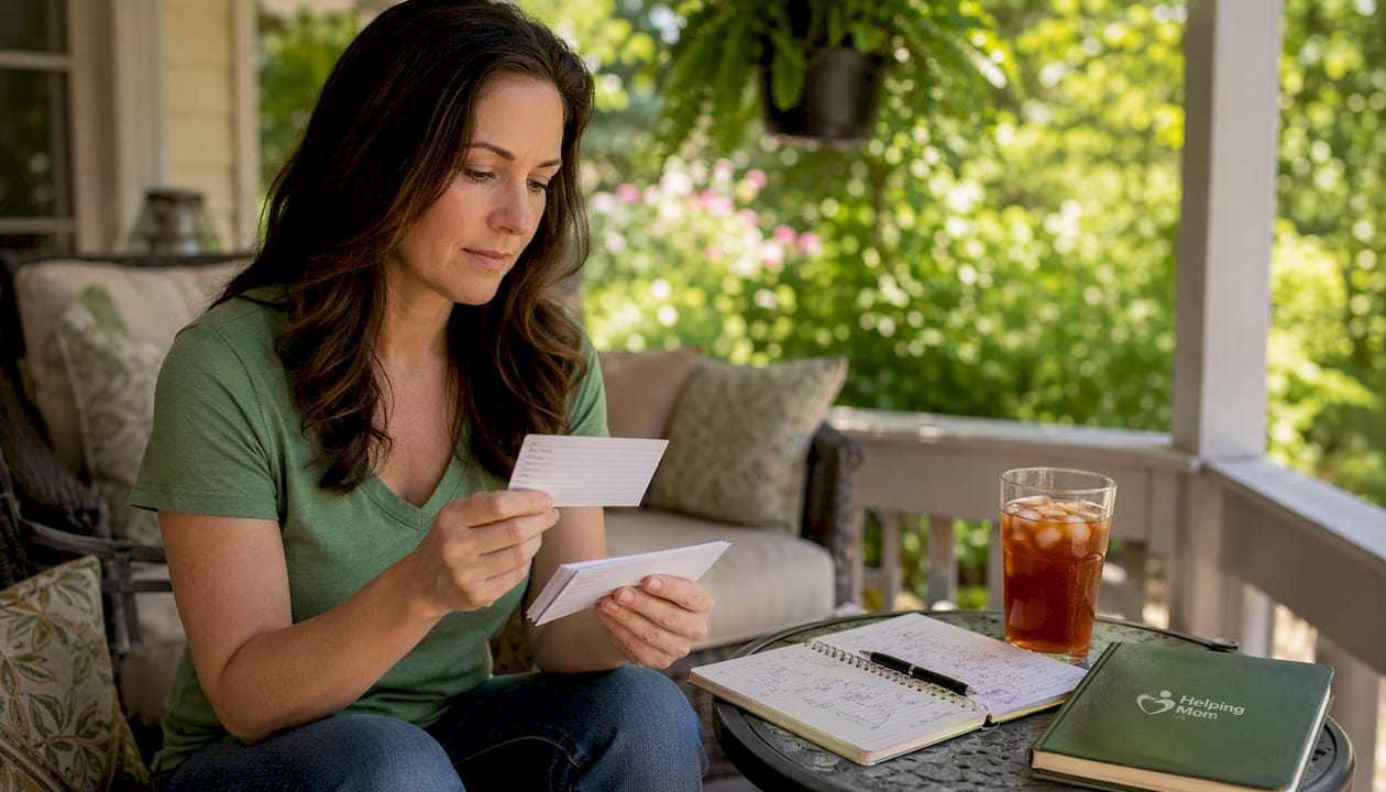 Woman practicing opening lines for conversation