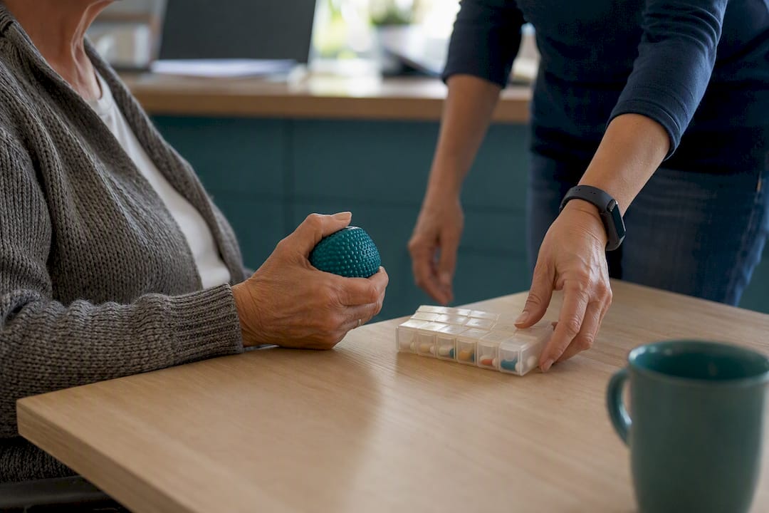 Dementia support routine with advocate at home