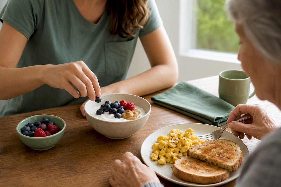 Greek yogurt and eggs make easy breakfasts