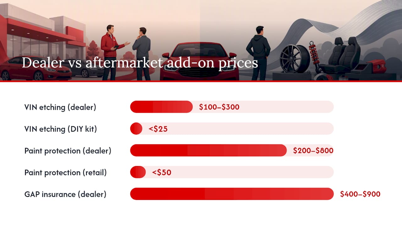 How do you tell optional add-ons from required fees? — overview diagram