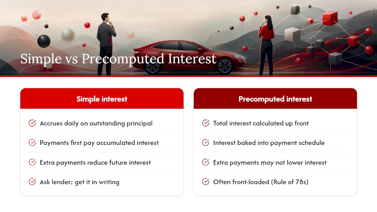 Simple Interest vs. Precomputed Interest: What's the Difference? — overview diagram