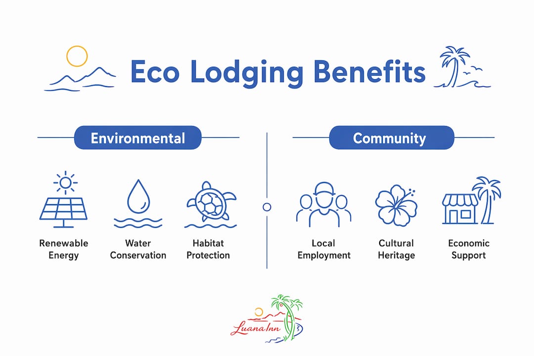 Infographic comparing environmental and community benefits