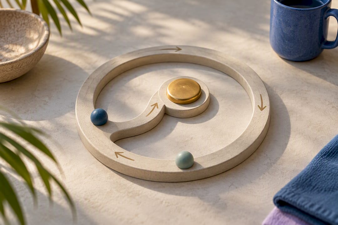 Loop showing meditation attention and return