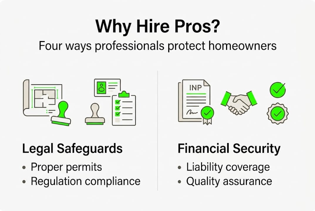 Infographic showing legal and financial protection benefits