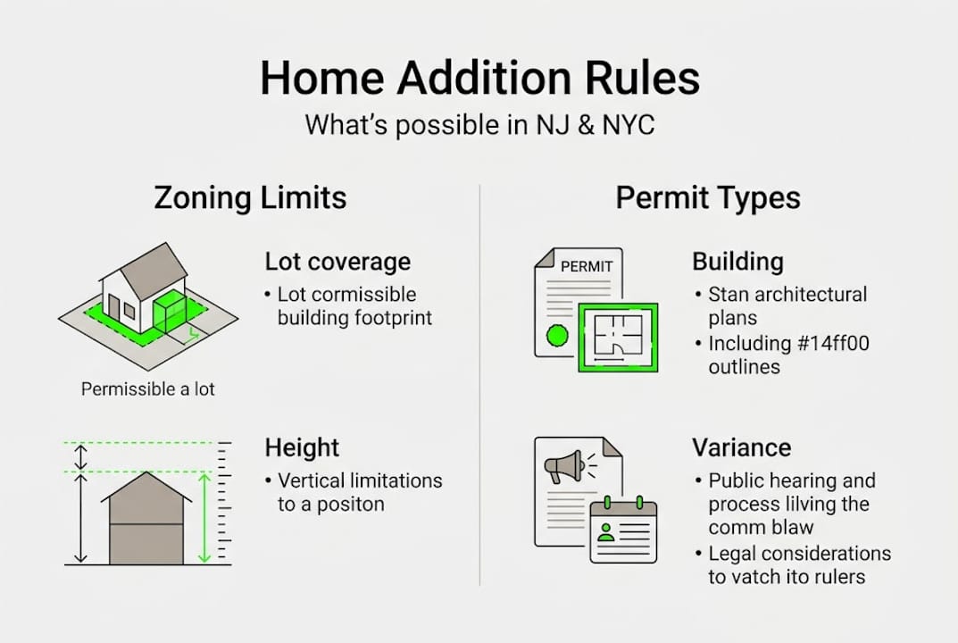 Infographic showing zoning and permit basics