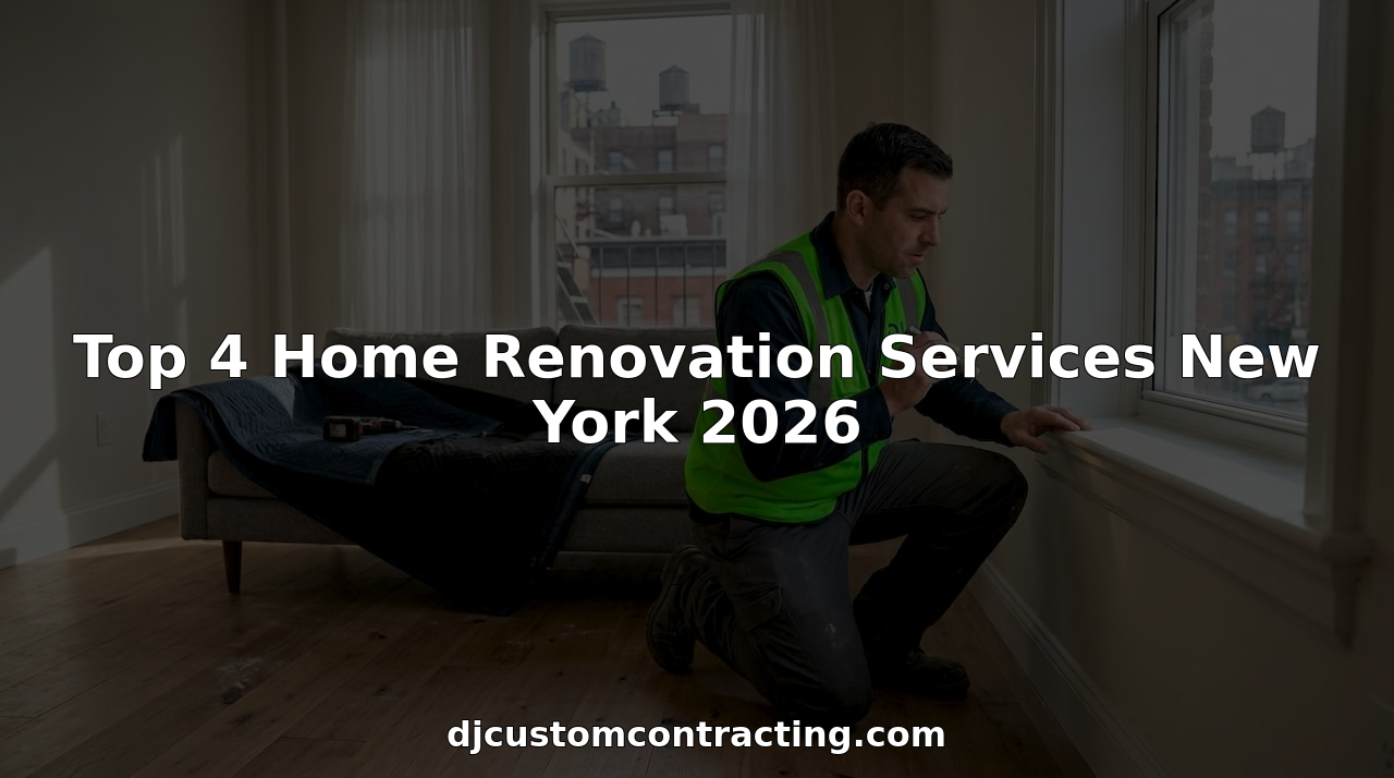 Contractor checks details in renovated Manhattan living room