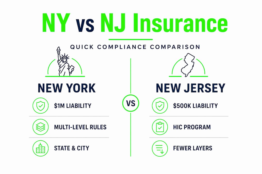 Infographic compares NY and NJ contractor insurance