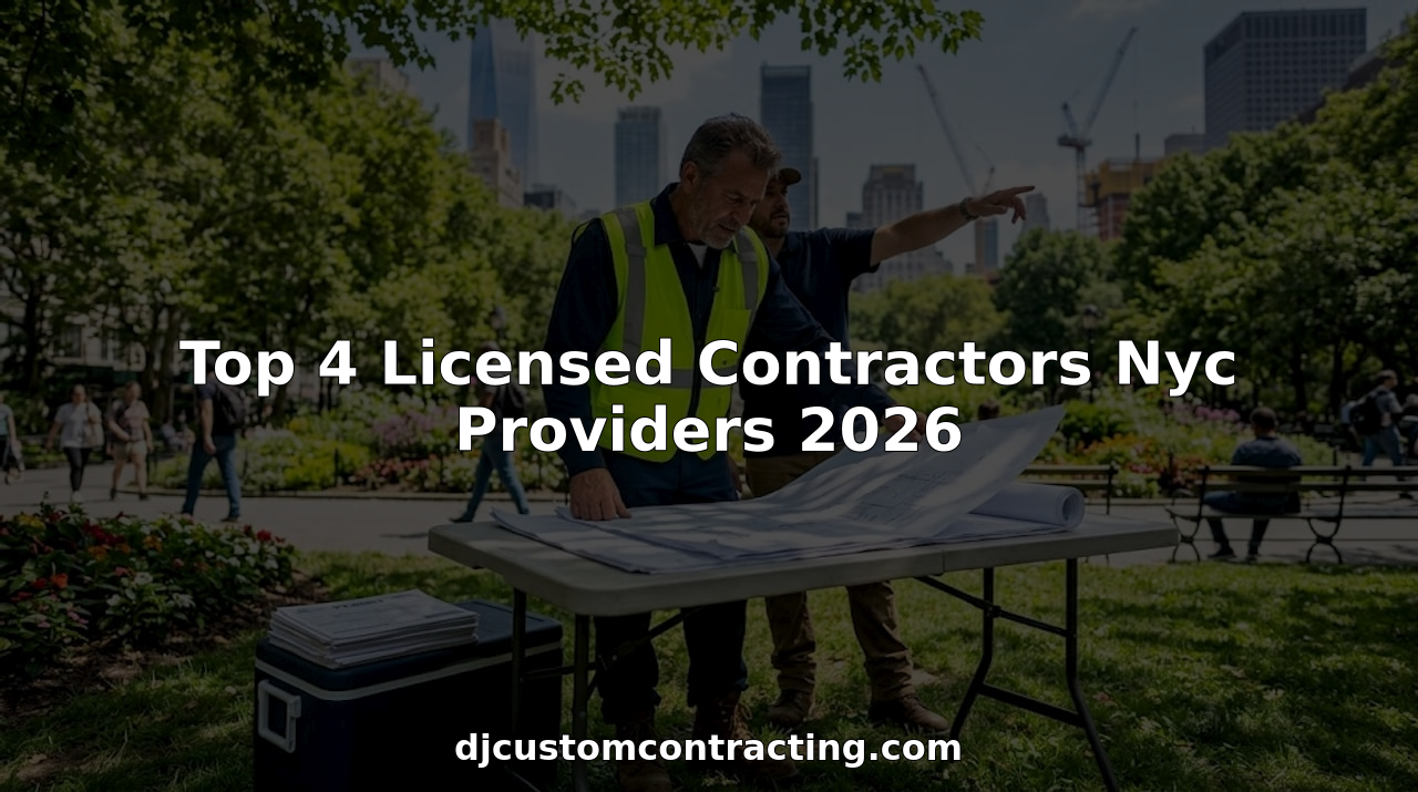 NYC contractor reviews blueprints on active jobsite