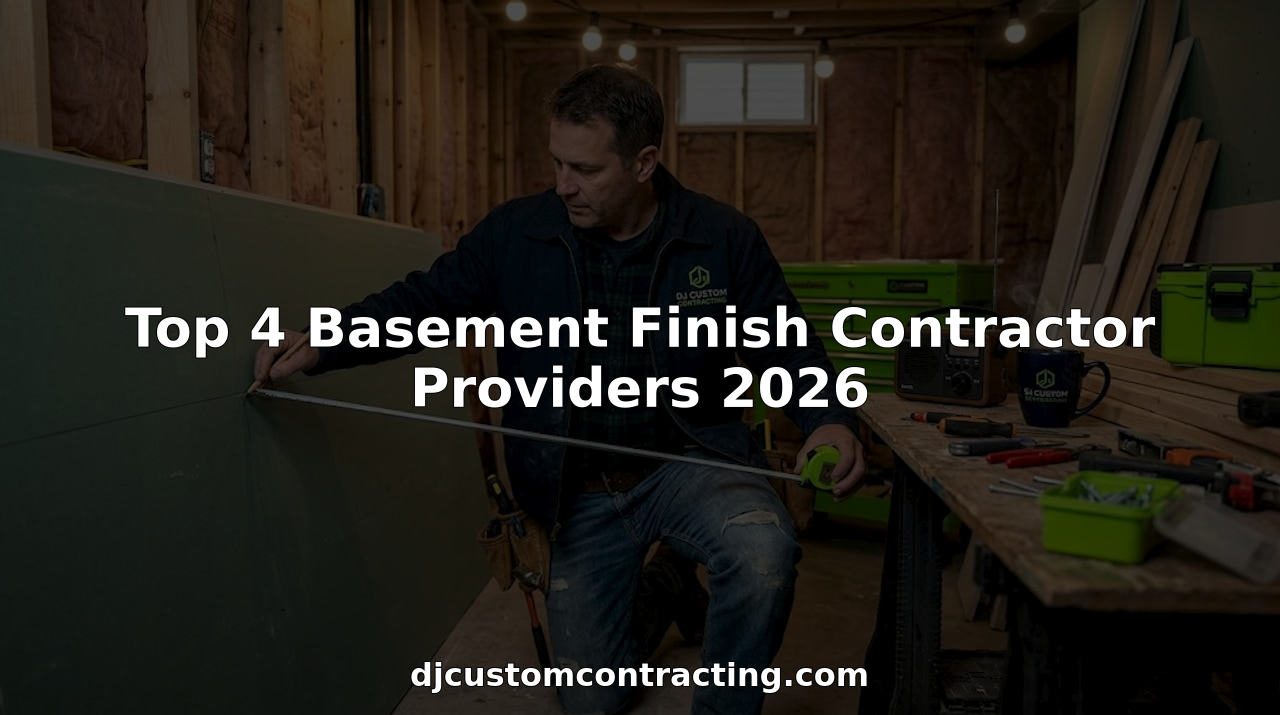 Contractor measuring basement renovation walls