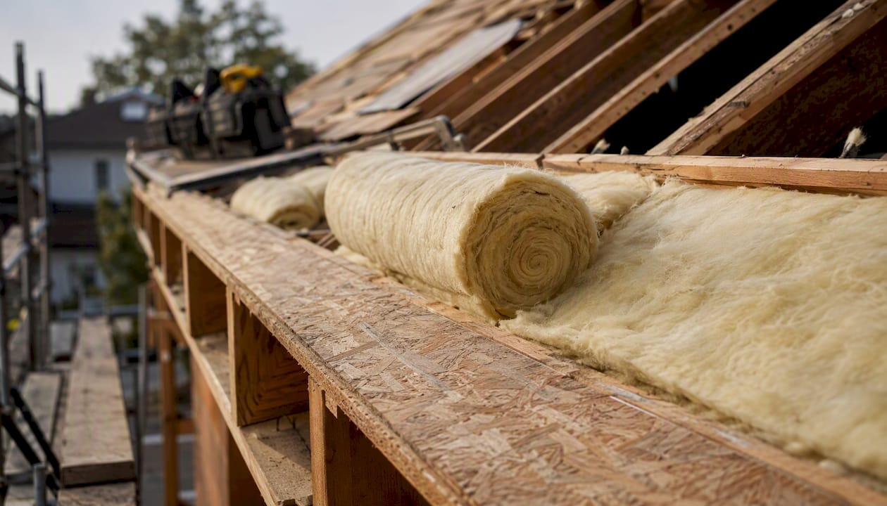 Roof removal and insulation on second story addition