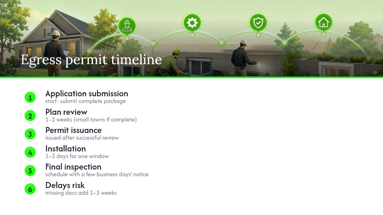 Timeline of egress window permit process in New Jersey