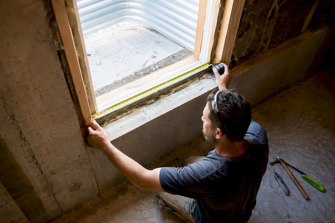Measuring basement egress window opening