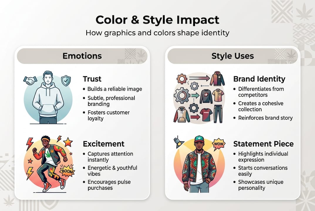 Infographic of color and style impact in streetwear