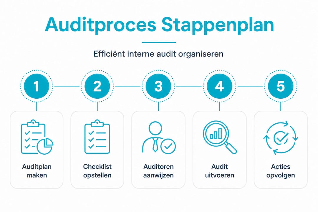Infographic: zo pak je een interne audit stap voor stap aan