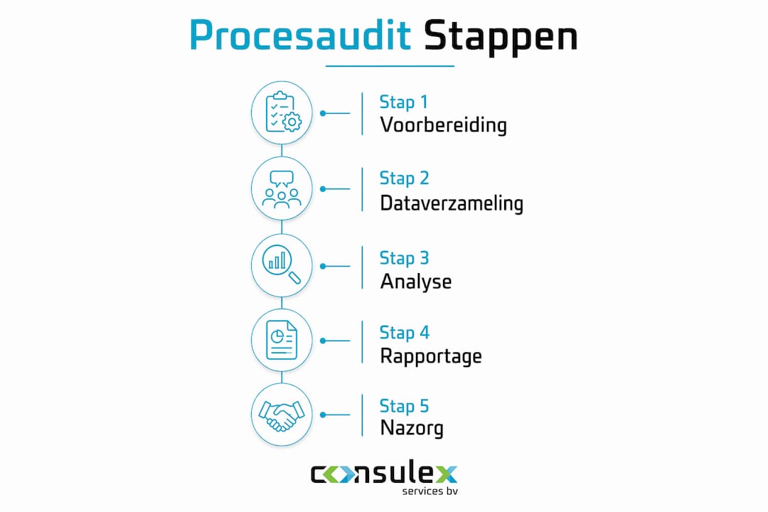 Infographic: stappenplan voor een procesaudit