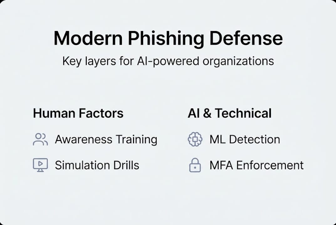 Infographic of phishing defense best practices