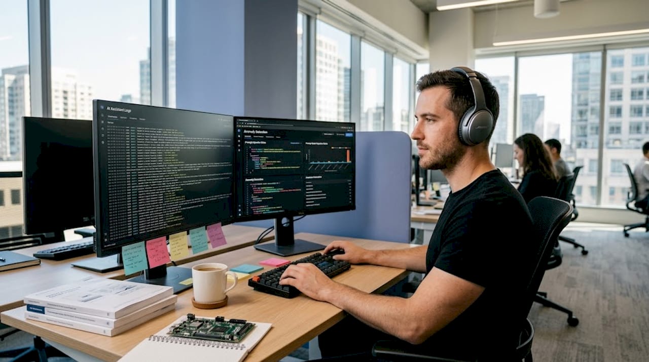 Engineer monitors ai assistant for input risks