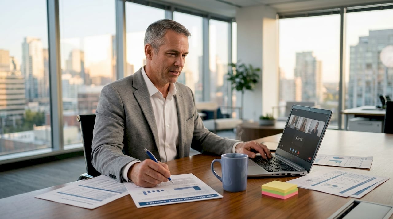 Executive reviews social engineering risk report