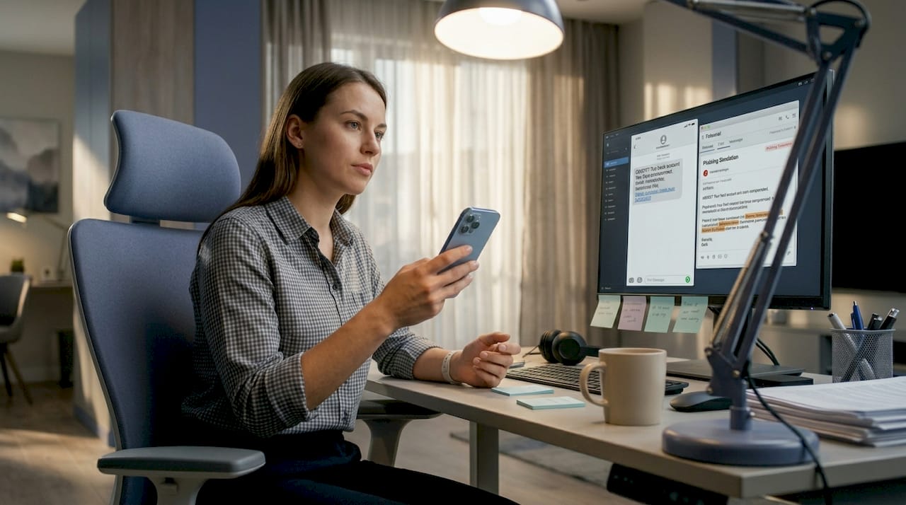 Specialist reviews voice and SMS phishing alerts