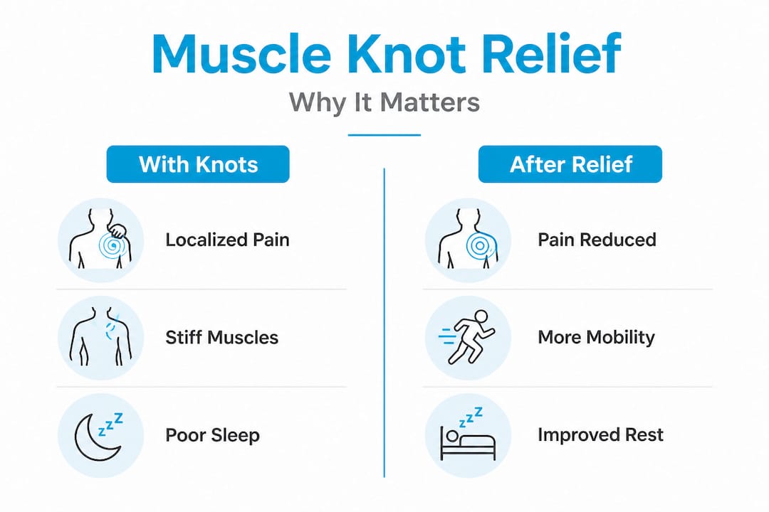 1777628505513 Infographic Comparing Muscle Knot Symptoms And Relief Benefits Infographic comparing muscle knot symptoms and relief benefits
