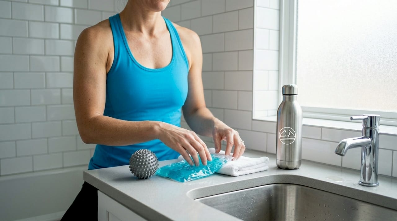 Arranging massage and cold recovery tools