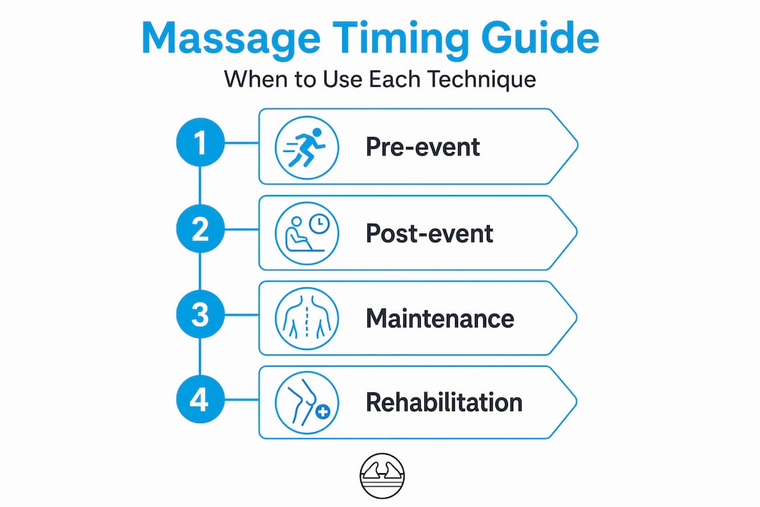 1778594162185 Infographic Showing Sports Massage Timing Types Infographic showing sports massage timing types