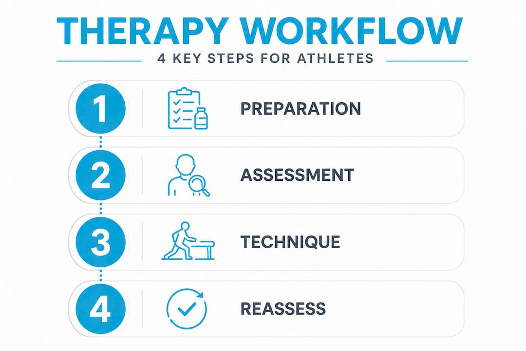 1778749771494 Infographic Showing Four Key Therapy Workflow Steps Infographic showing four key therapy workflow steps