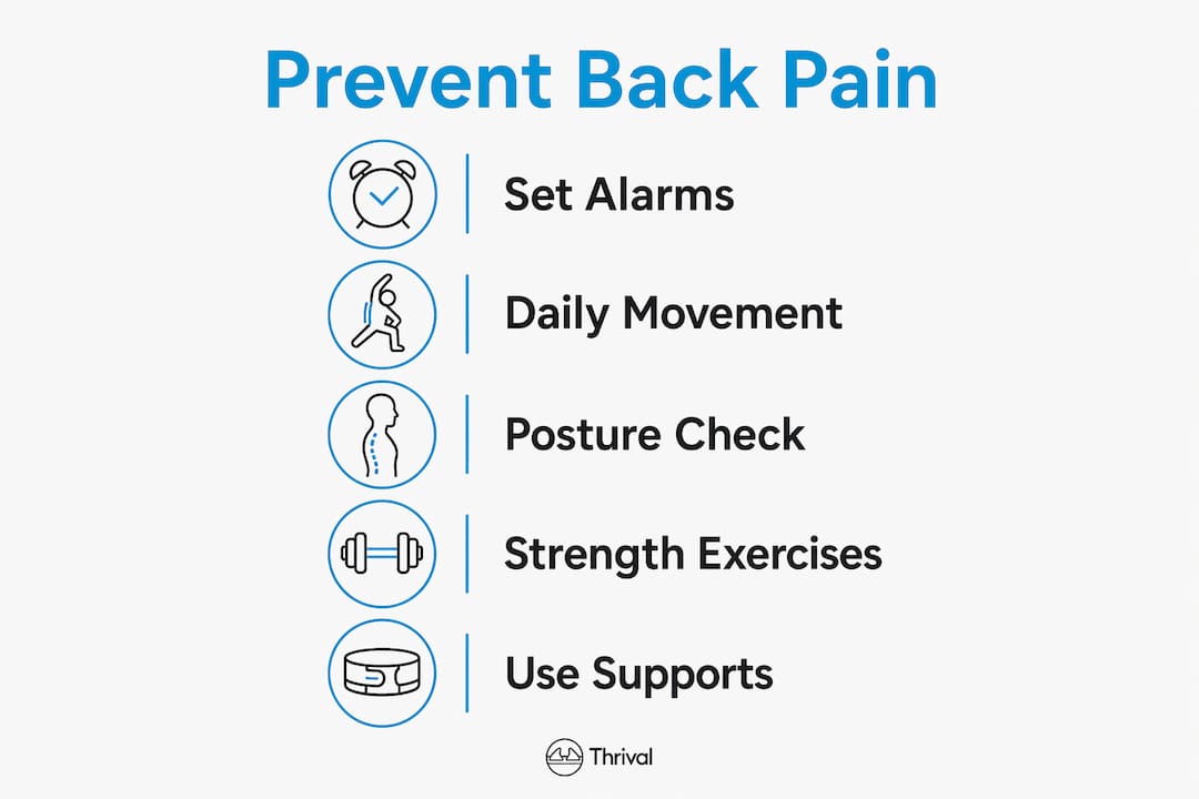 1781172705841 Infographic Illustrating Five Steps To Prevent Back Pain Infographic illustrating five steps to prevent back pain