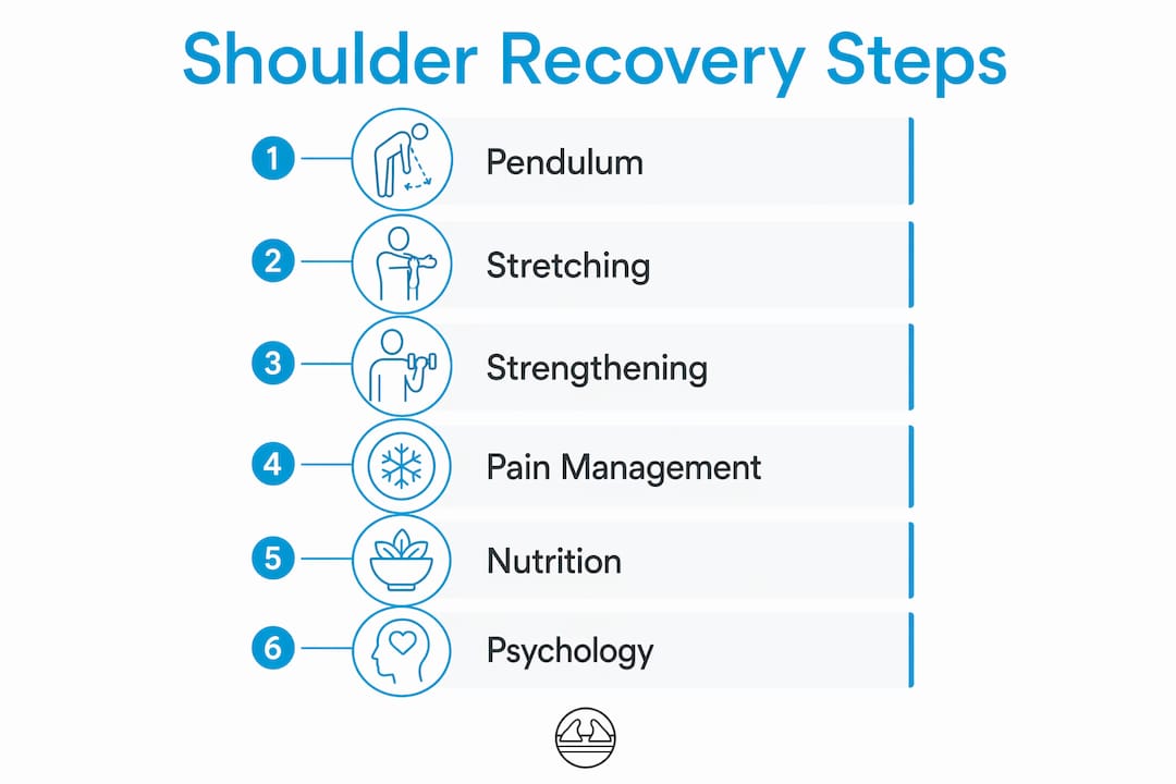1784571990680 Infographic Showing Shoulder Recovery Steps Flow Infographic showing shoulder recovery steps flow