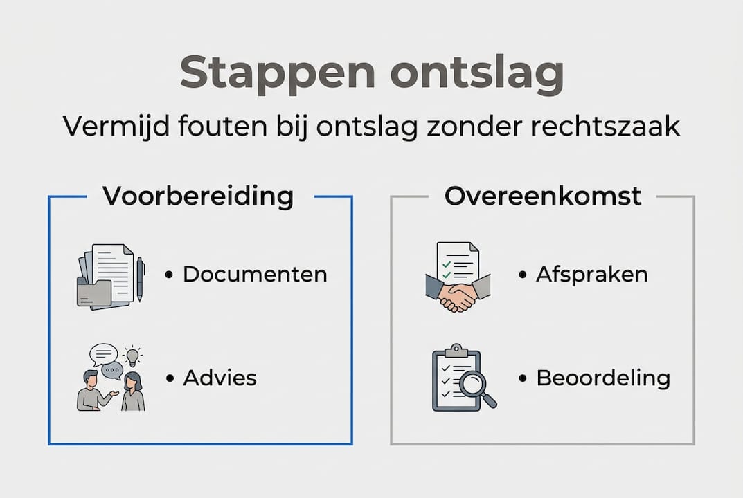Overzicht: de stappen bij ontslag zonder tussenkomst van de rechter