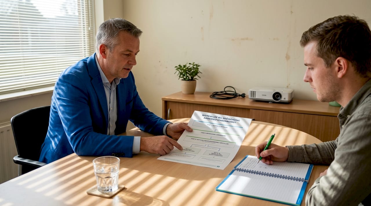 Het HR-team bespreekt de procedure rondom ontslag.