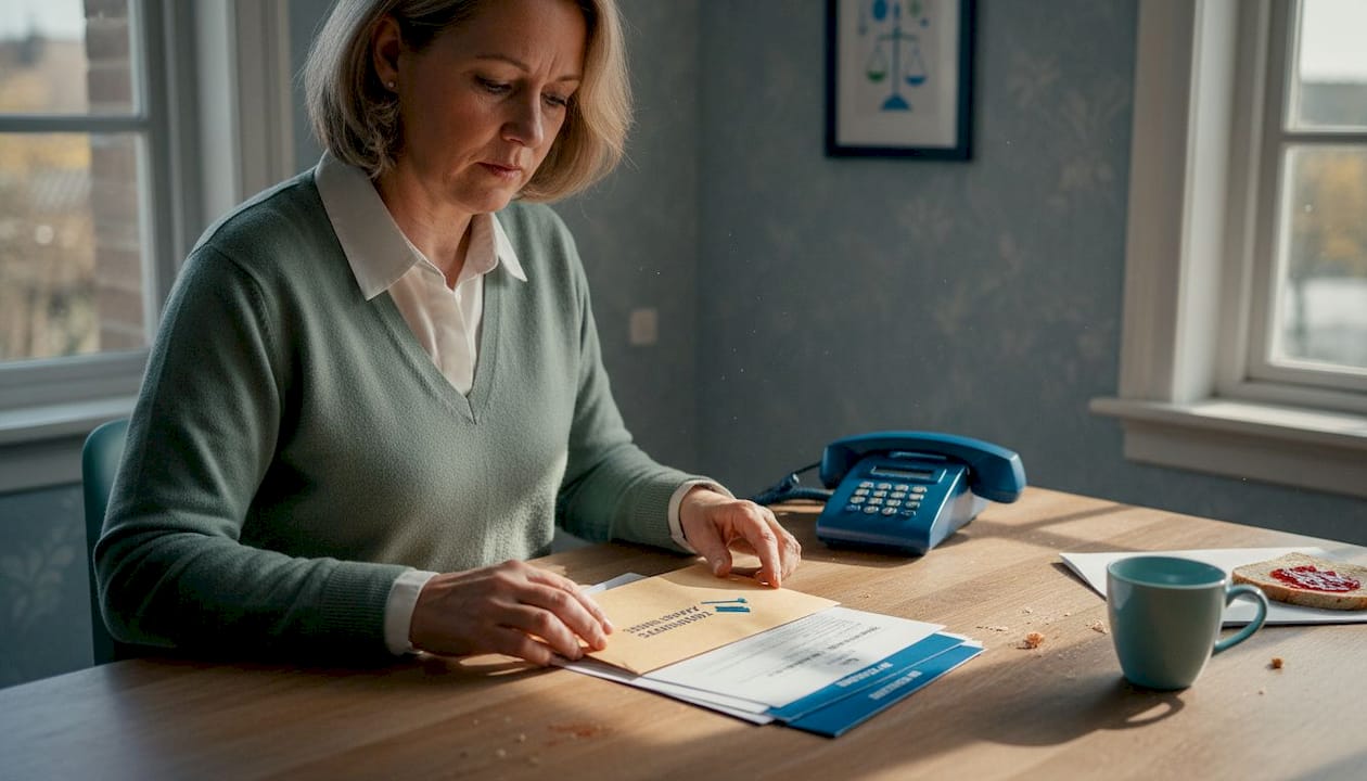De werknemer zet thuis zijn handtekening onder het arbeidscontract.