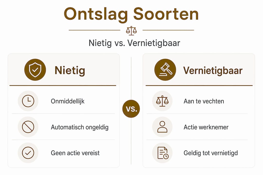 Infographic: het verschil tussen een nietig en een vernietigbaar ontslag