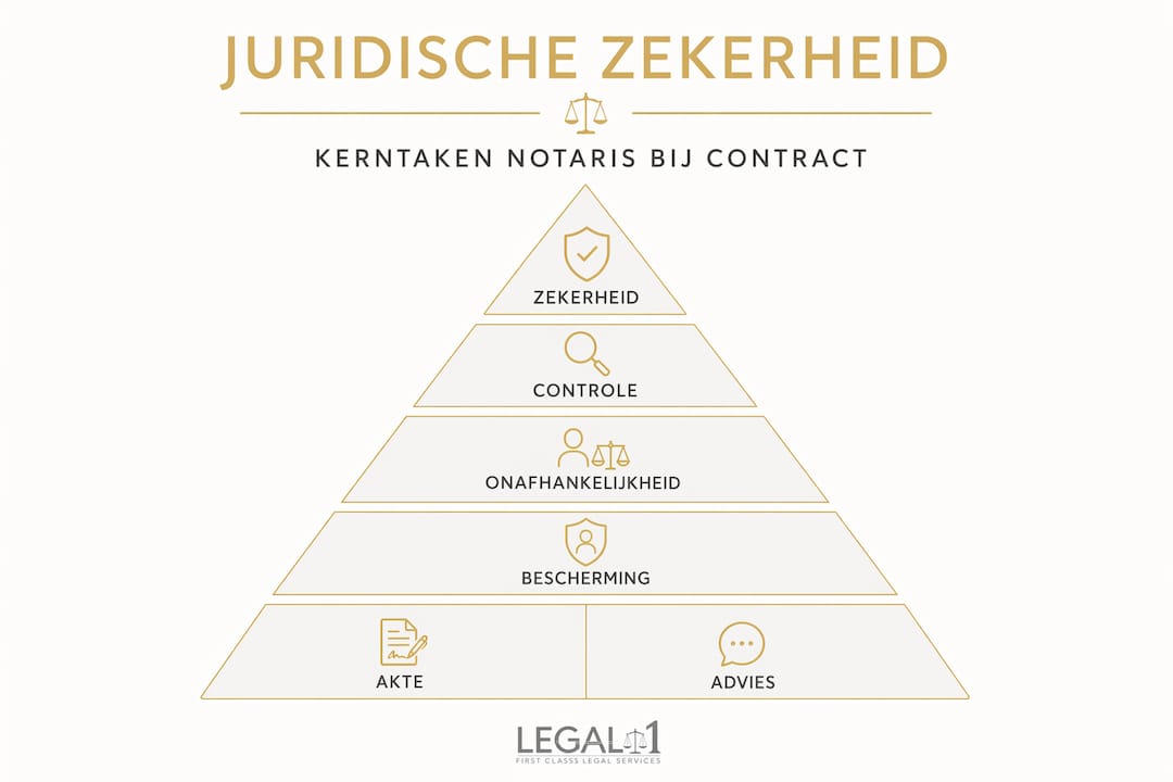 Infographic: de piramide van juridische zekerheid bij de notaris