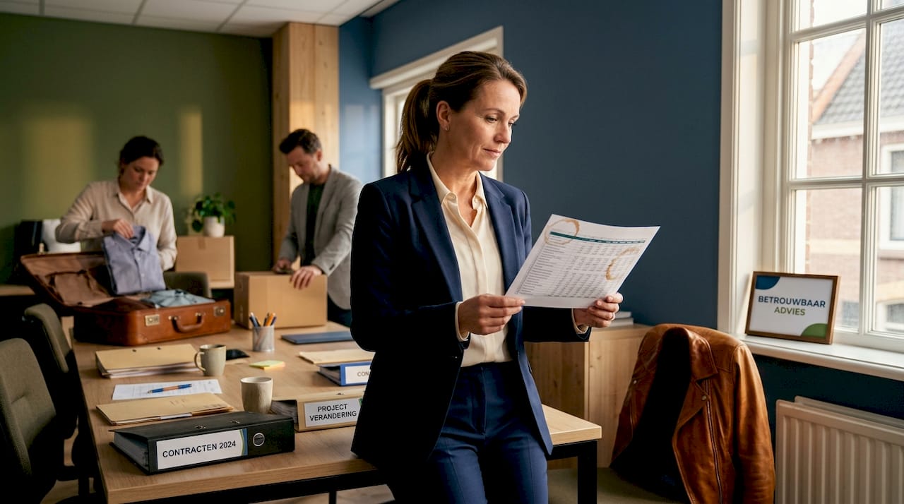 Een manager die toezicht houdt op het proces rondom een bedrijfseconomisch ontslag.