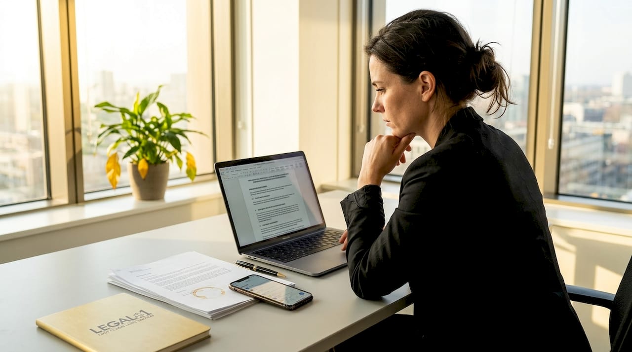 Vrouw lijkt gestrest op haar werk