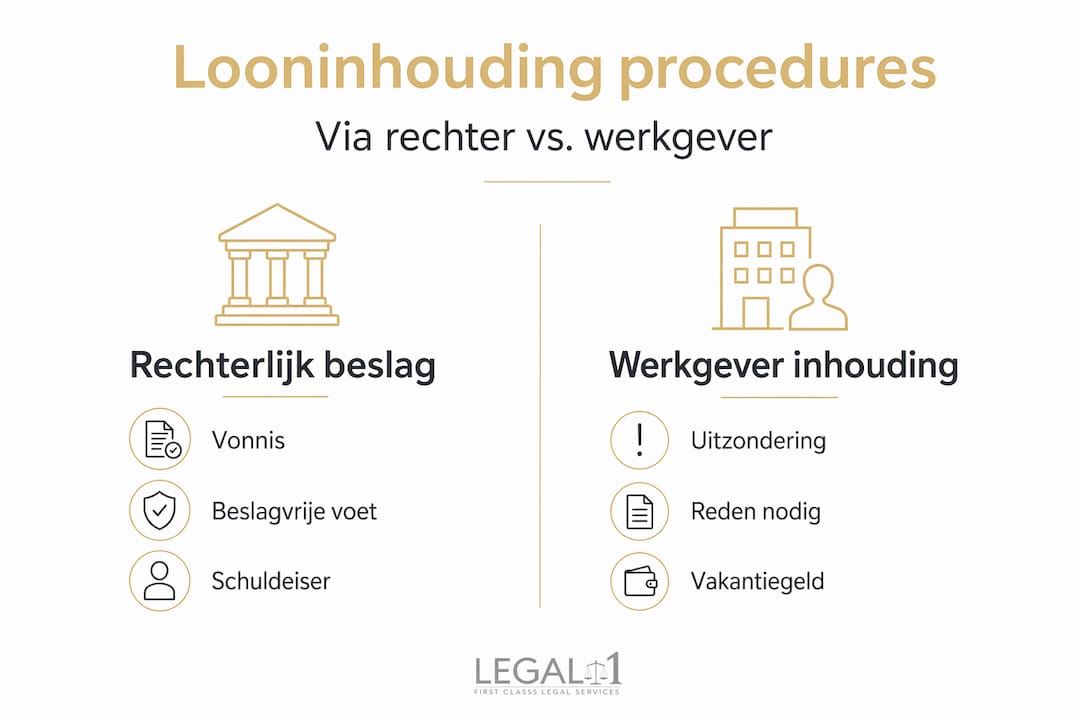 Infographic met een overzicht van twee soorten looninhoudingen