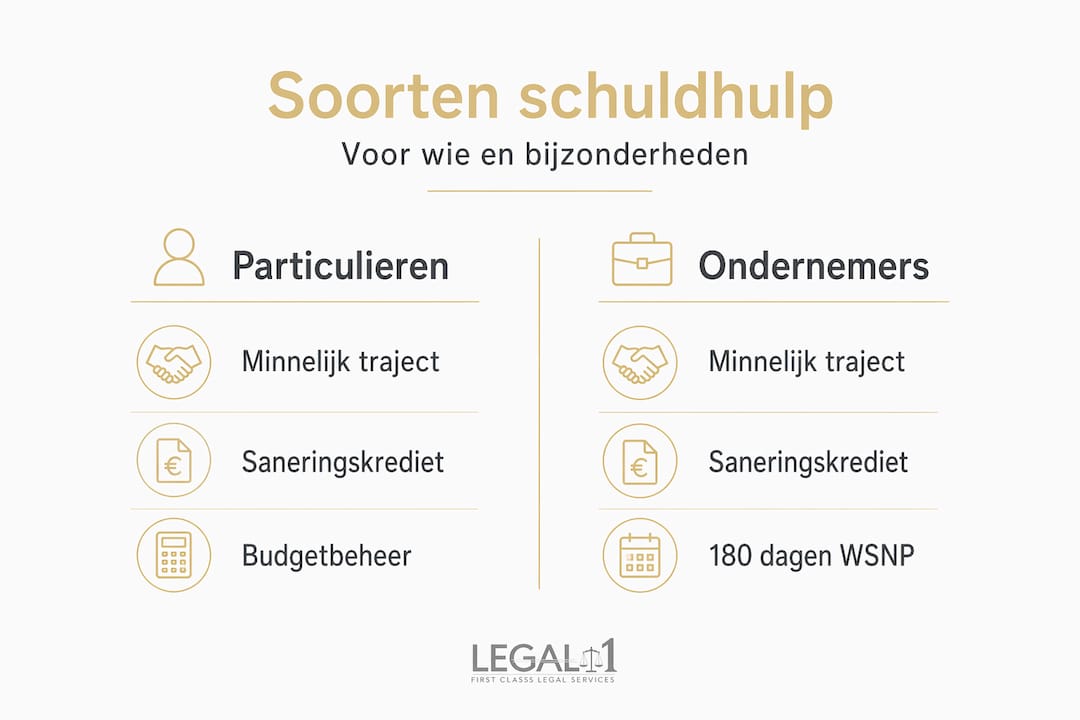 Infographic: een helder overzicht van de verschillende vormen van schuldhulpverlening