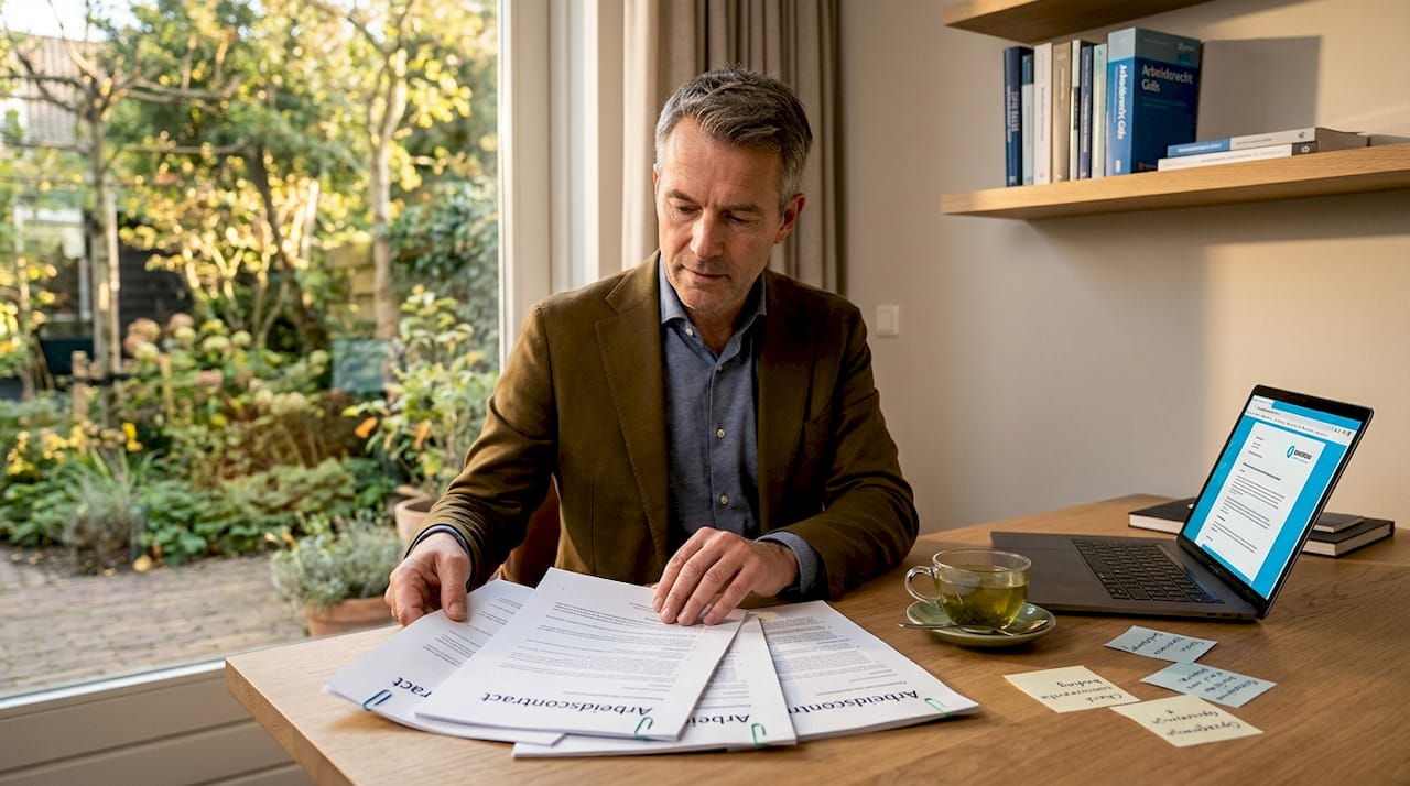 Man bekijkt en vergelijkt de verschillende soorten arbeidscontracten die er zijn.